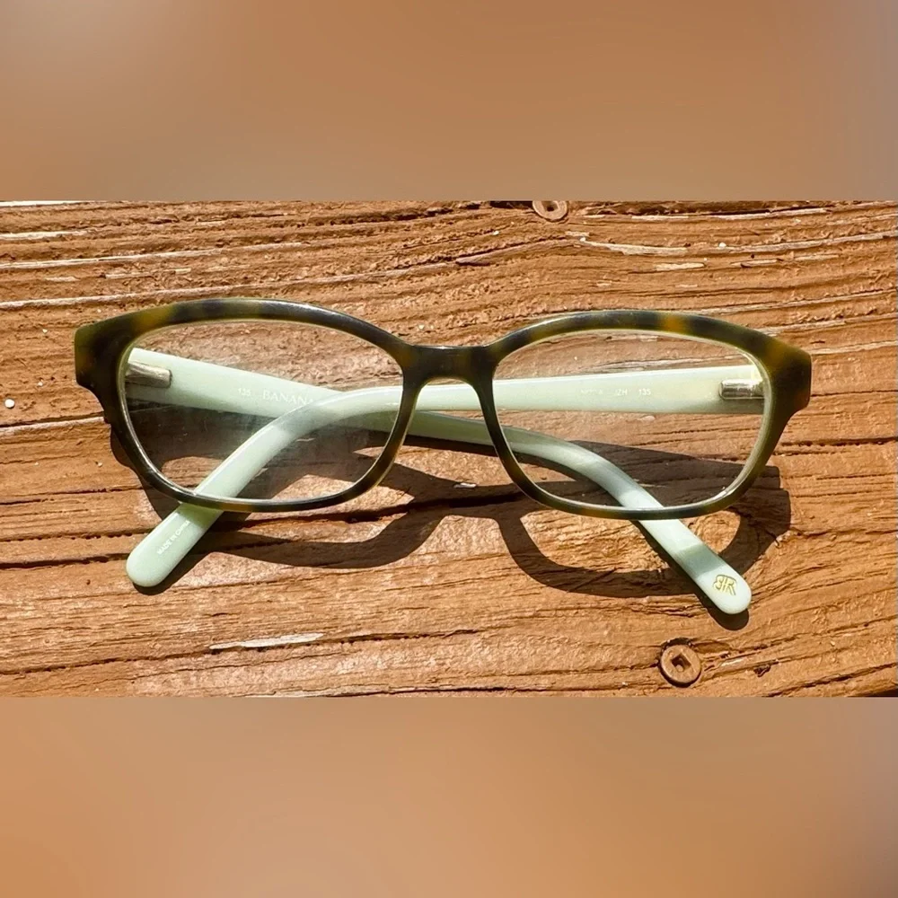 Banana Republic Eyeglass Frames Only NORA Mint Green/Brown Tortoise 38-19-135